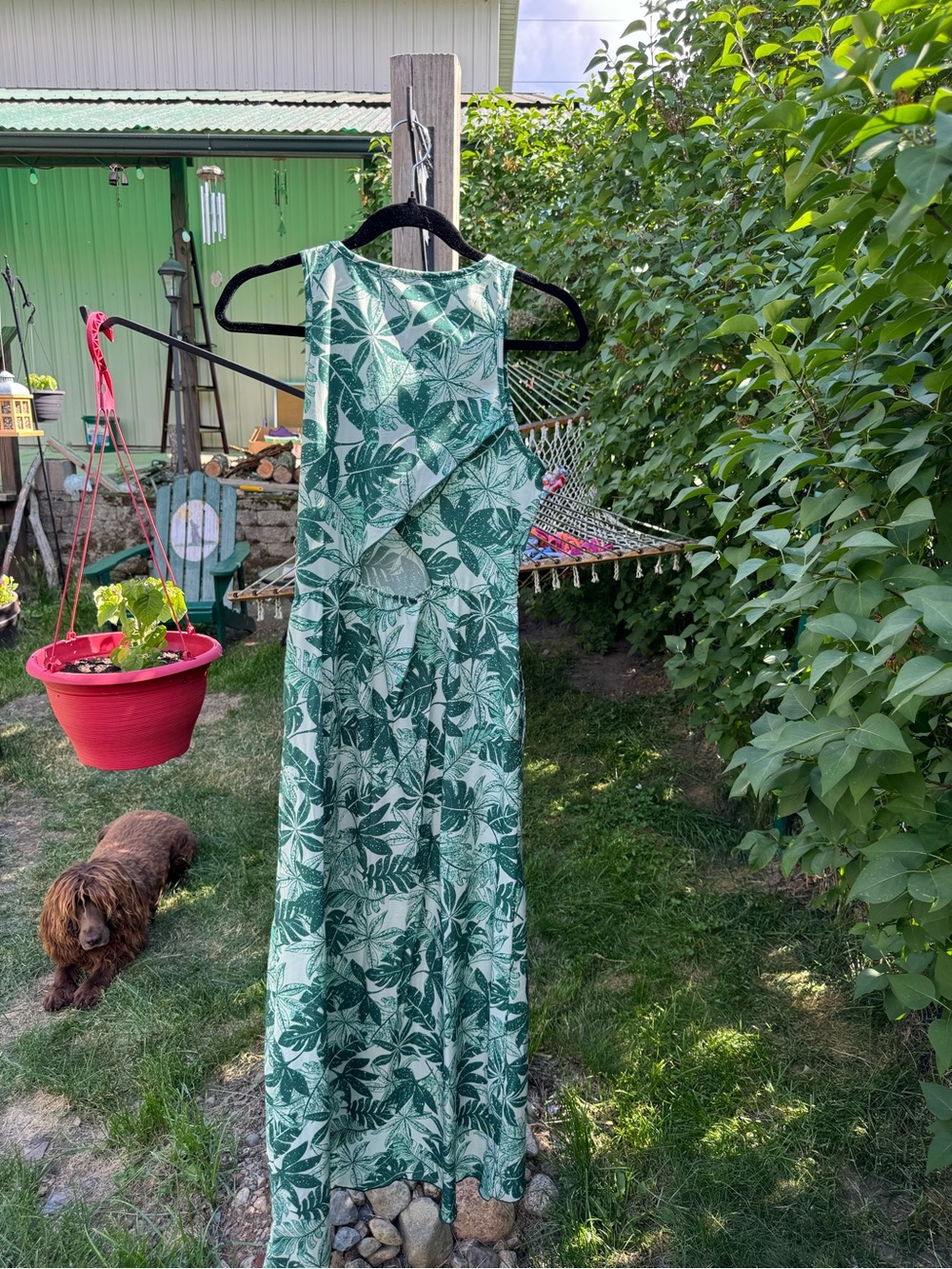 Toad and Co Green Leaf Print Maxi Dress - Picture 2 of 7